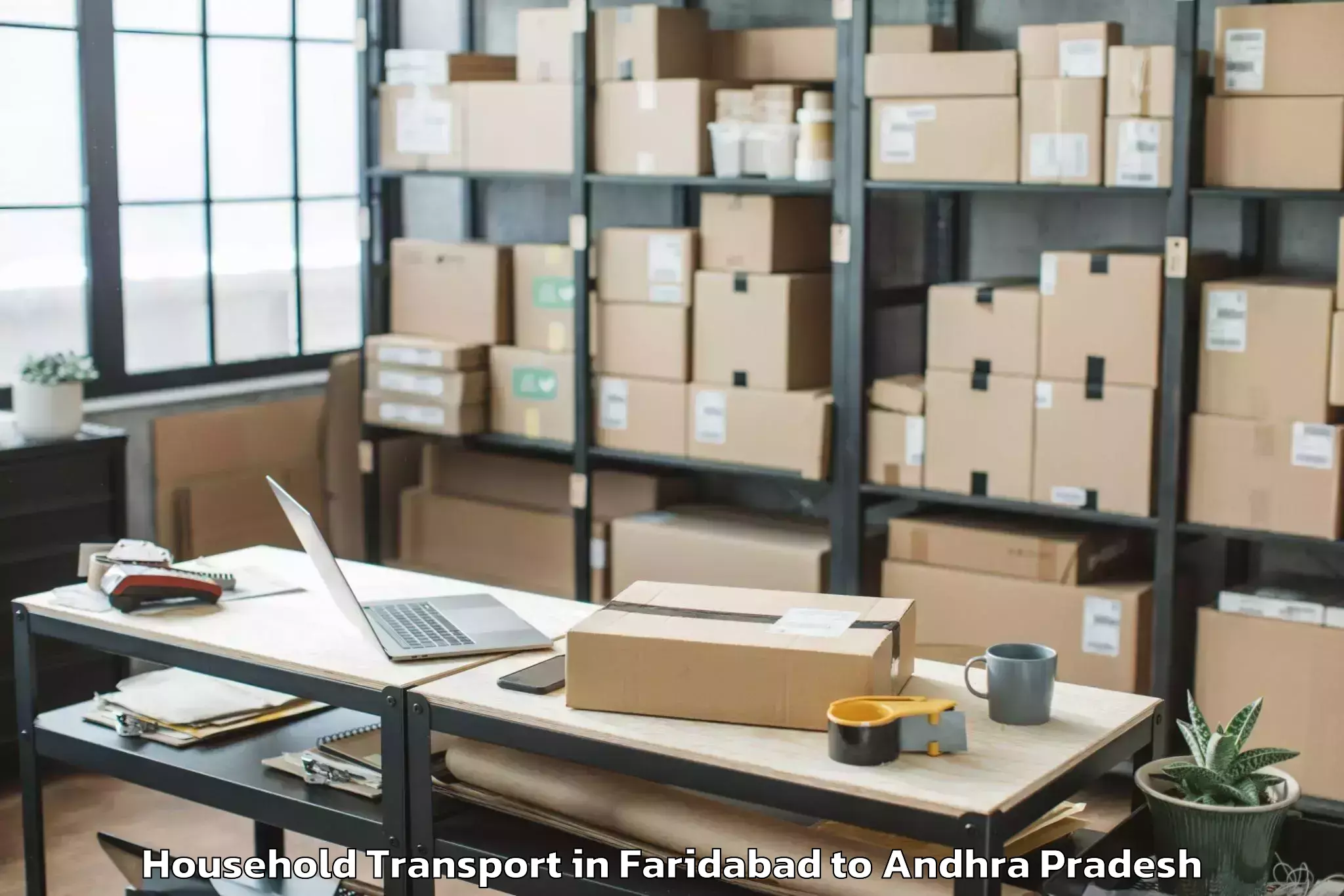 Professional Faridabad to Yadiki Household Transport